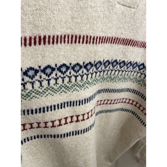 Fat Face U.K Mens Oatmeal Colour Ives Half Neck Jumper Size Medium Fair Isle - Picture 15 of 15